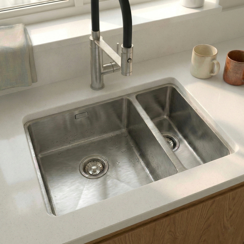 Stainless Steel Undermount Sink & Pull-Out Flexi Mixer Tap - Bundle