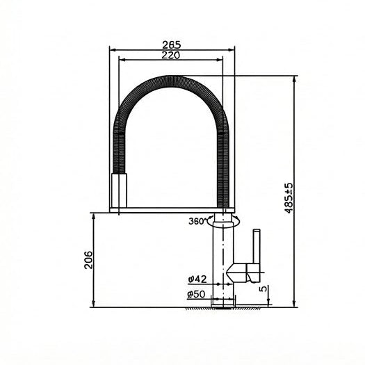 Brushed Brass Undermount Sink & Pull-Out Flexi Mixer Tap - Bundle