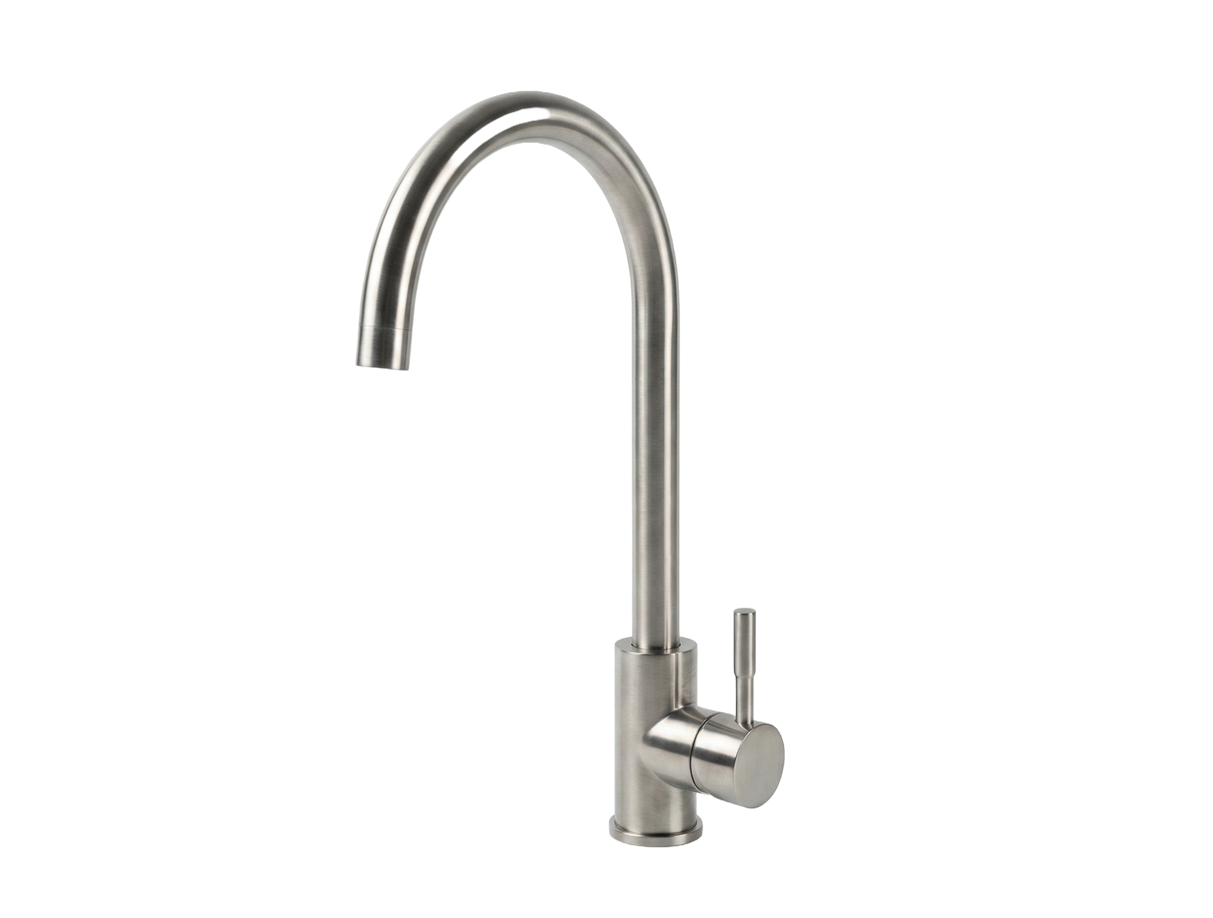 Stainless Steel Single Lever Swan Kitchen Mixer Tap
