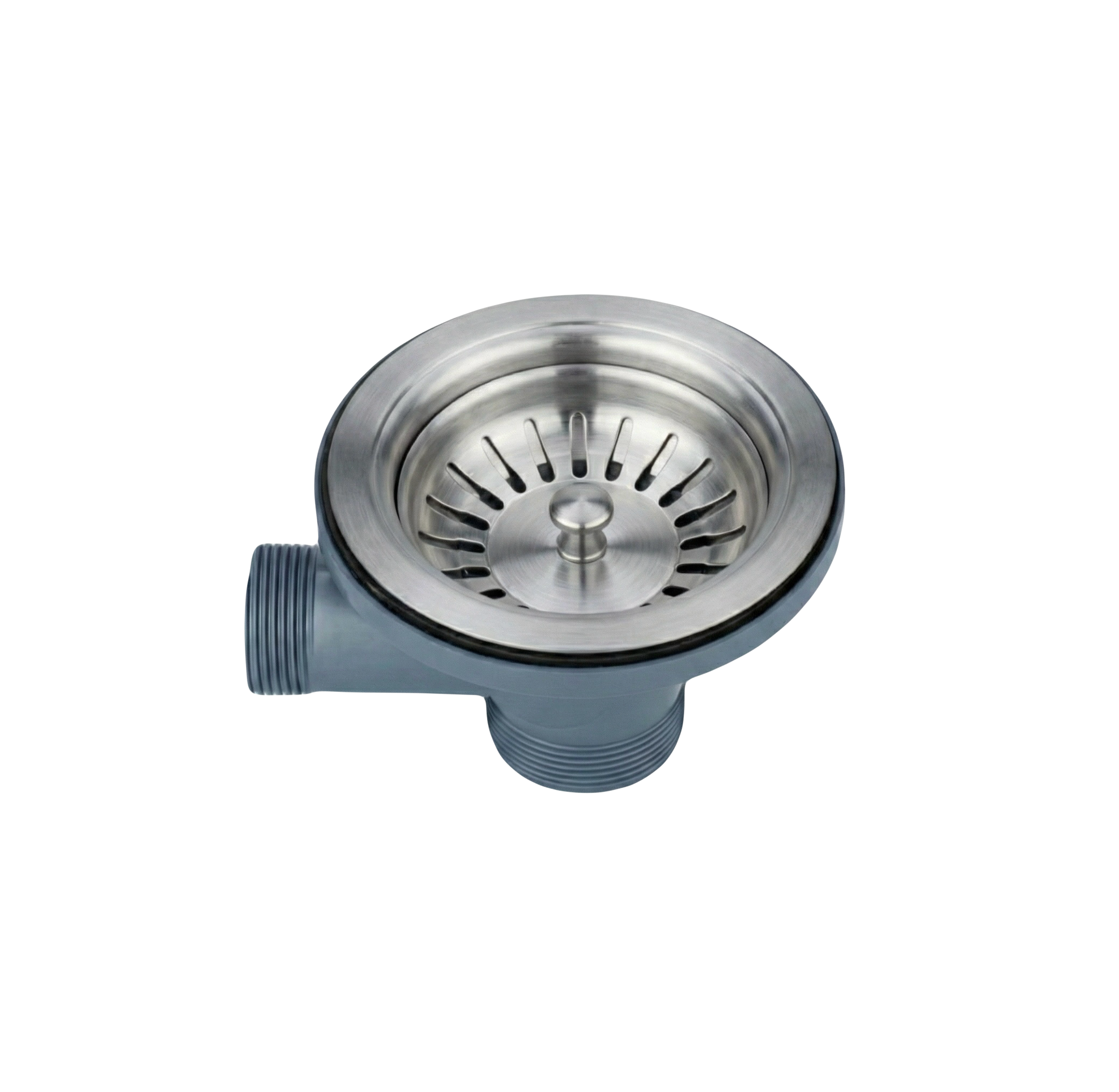 Stainless Steel Sink Basket Strainer Waste 90mm - With Overflow
