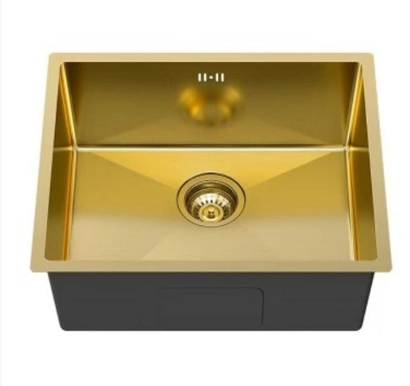Brushed Brass Undermount Sink & Pull-Out Flexi Mixer Tap - Bundle
