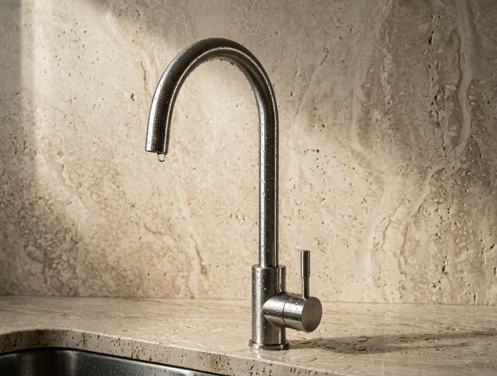 Gunmetal Black Single Lever Swan Kitchen Mixer Tap