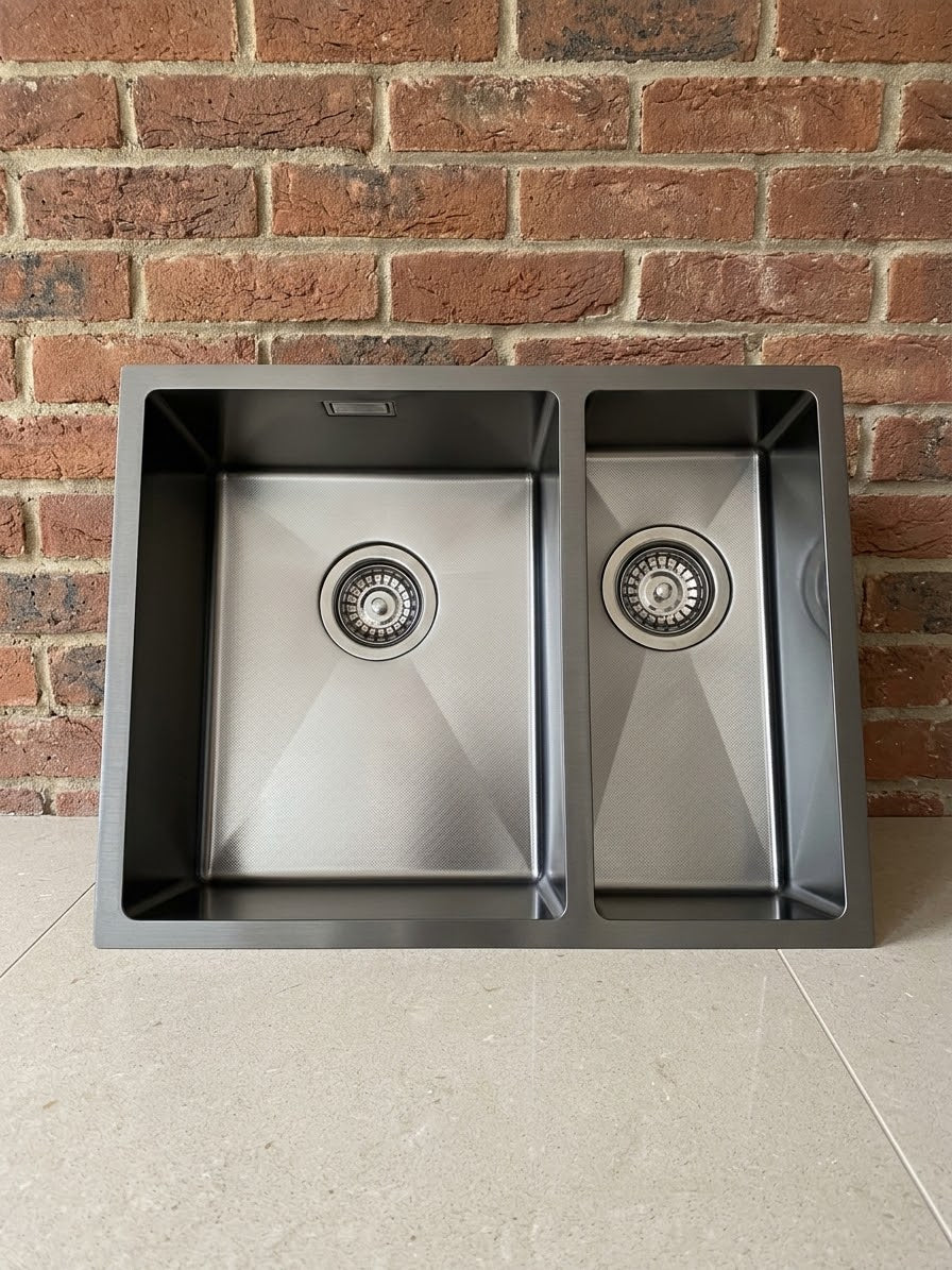 PREMIUM 1.5 Bowl Undermount Kitchen Sink & Swan Mixer Tap - Bundle
