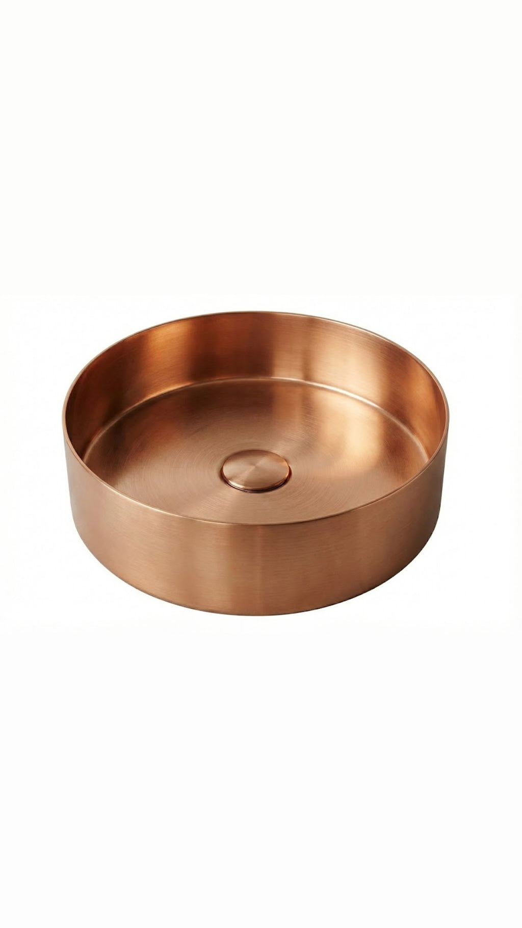 Brushed Copper Round Countertop Bathroom Basin