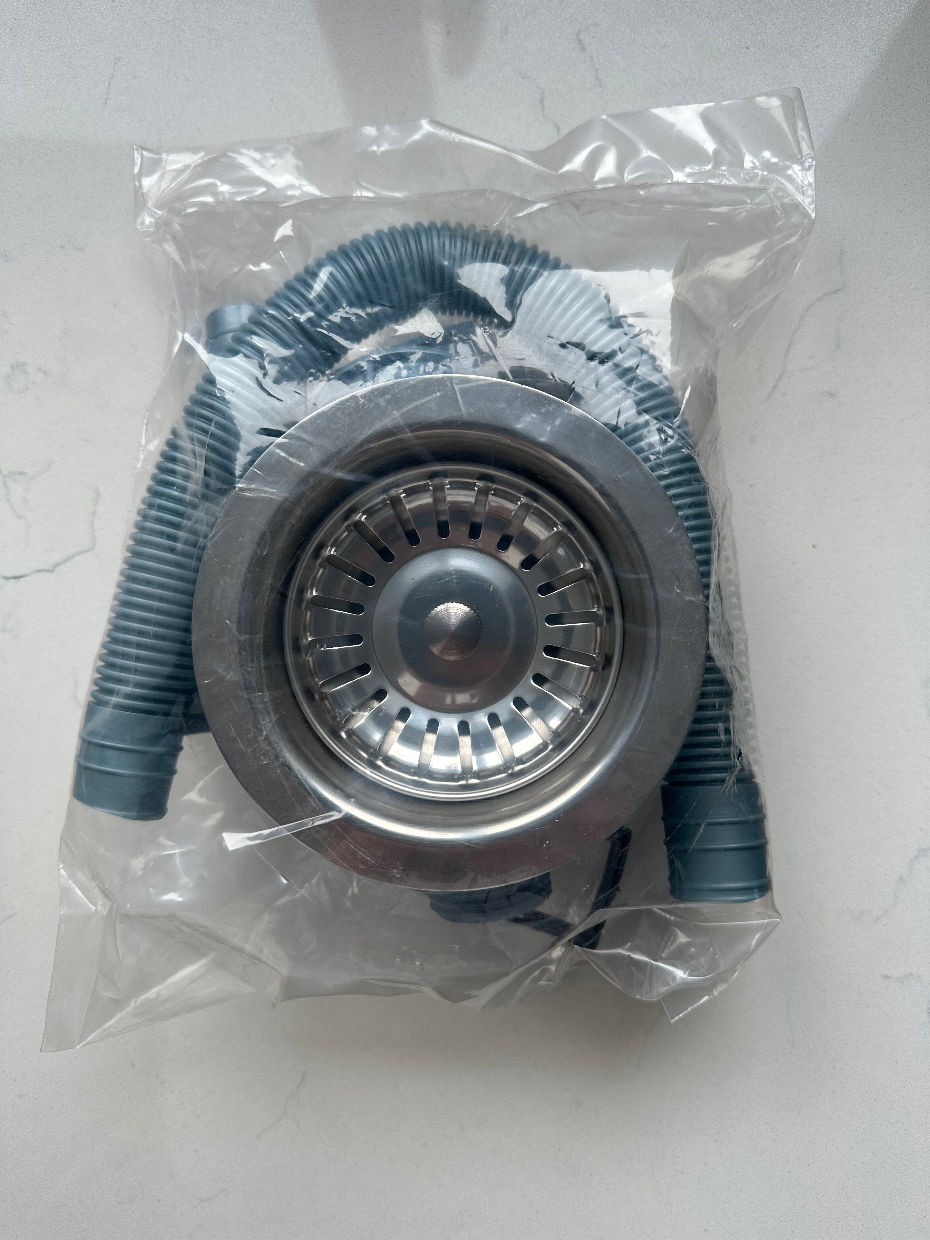 Stainless Steel Sink Basket Strainer Waste 90mm - With Overflow