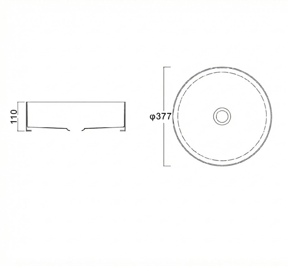 Brushed Brass Round Countertop Bathroom Basin