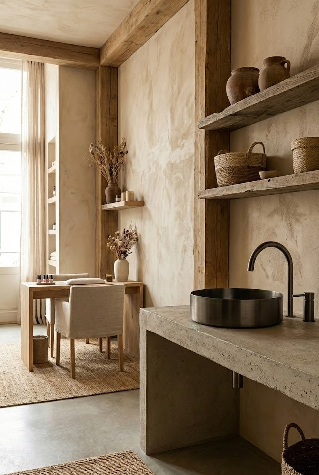 Brushed Gunmetal Round Countertop Bathroom Basin