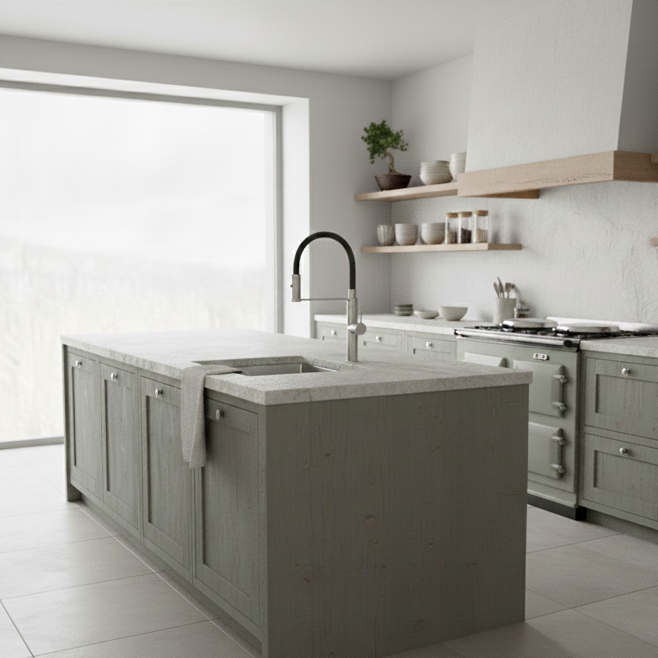 Stainless Steel Kitchen Mixer Tap with Black Pull-Out Flexi Hose