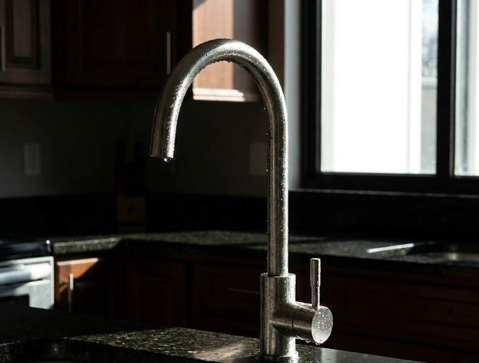Stainless Steel Single Lever Swan Kitchen Mixer Tap