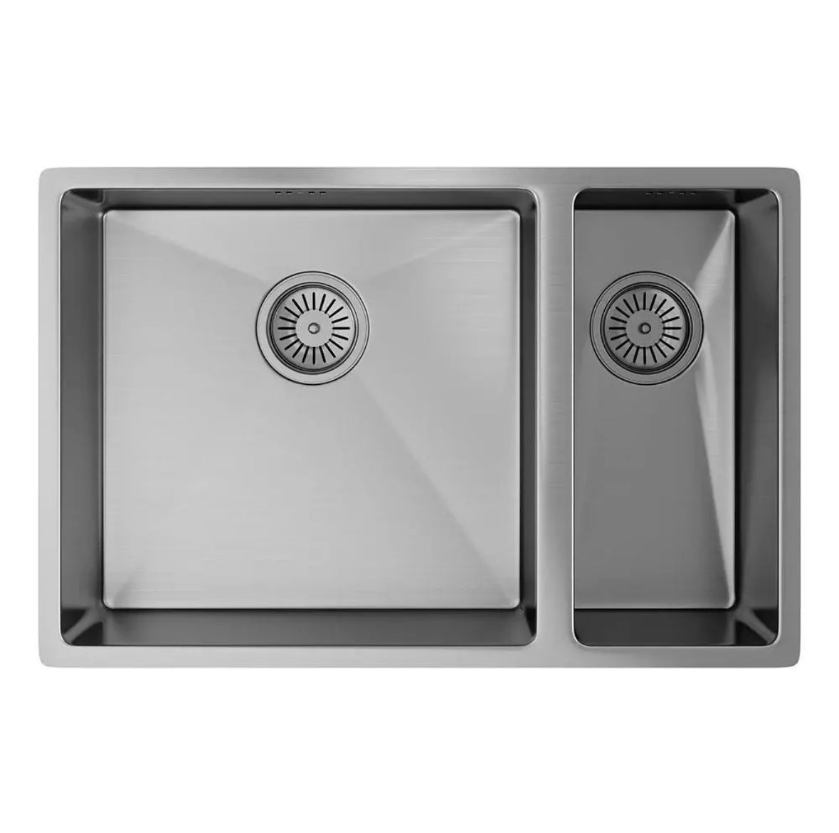 Stainless Steel 1.5 Bowl Undermount Kitchen Sink - Durable Modern Sink