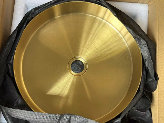 Brushed Brass Round Countertop Bathroom Basin