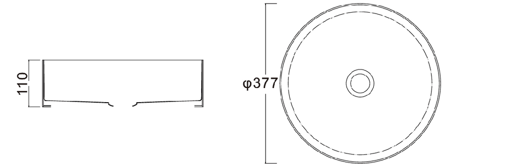 Brushed Brass Round Countertop Bathroom Basin