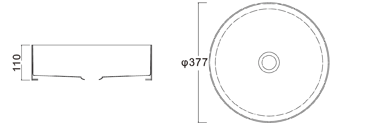Brushed Brass Round Countertop Bathroom Basin