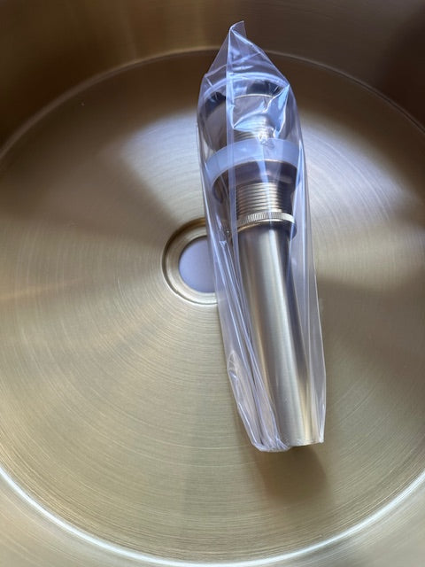 Brushed Brass Round Countertop Bathroom Basin