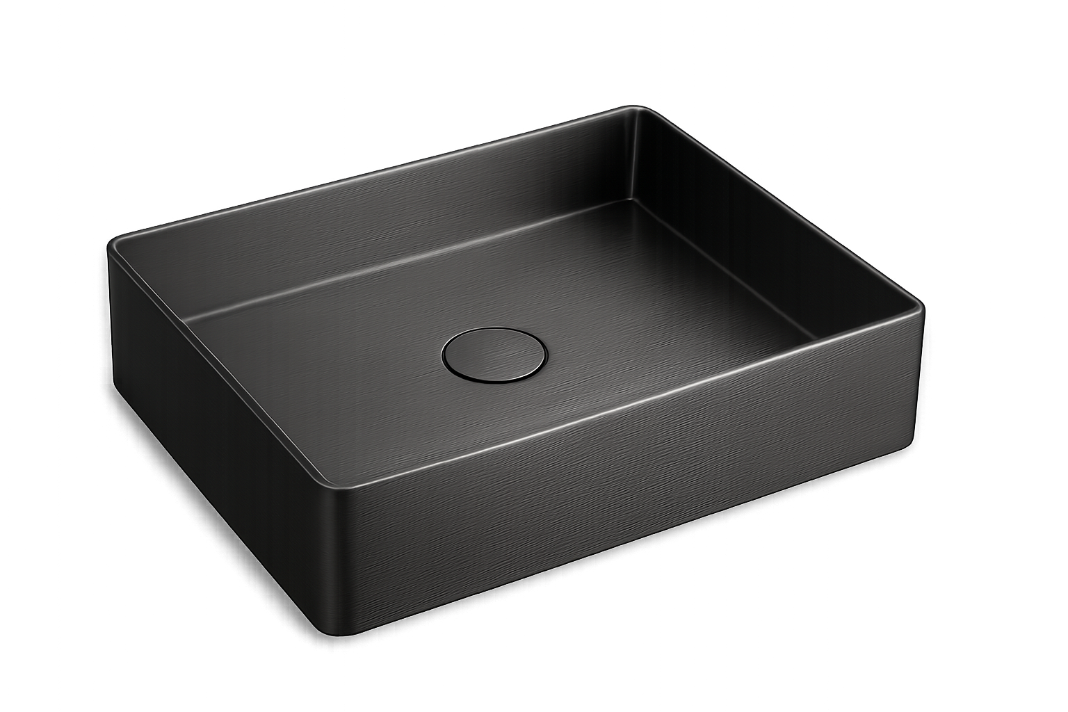 Rectangular Brushed Gunmetal Basin - No Background